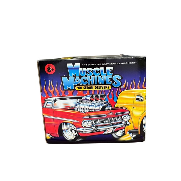Muscle Machines 40 Sedan Delivery SEMA 2003 1:18 Scale Diecast Car In Box Silver - Picture 4 of 13